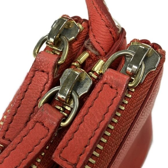 Auth CELINE Trio - Red Leather Shoulder Bag - Picture 13 of 13